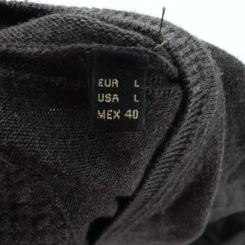 Massimo Dutti Sweater Mens L Brown V Neck Silk Cashmere Elbow Patch Luxury - Picture 4 of 9
